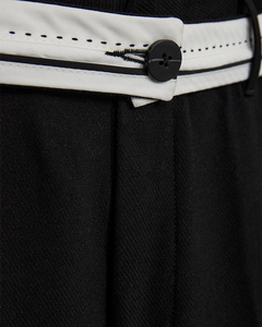 CMTailor - Lage taille broek met een riem in zwart