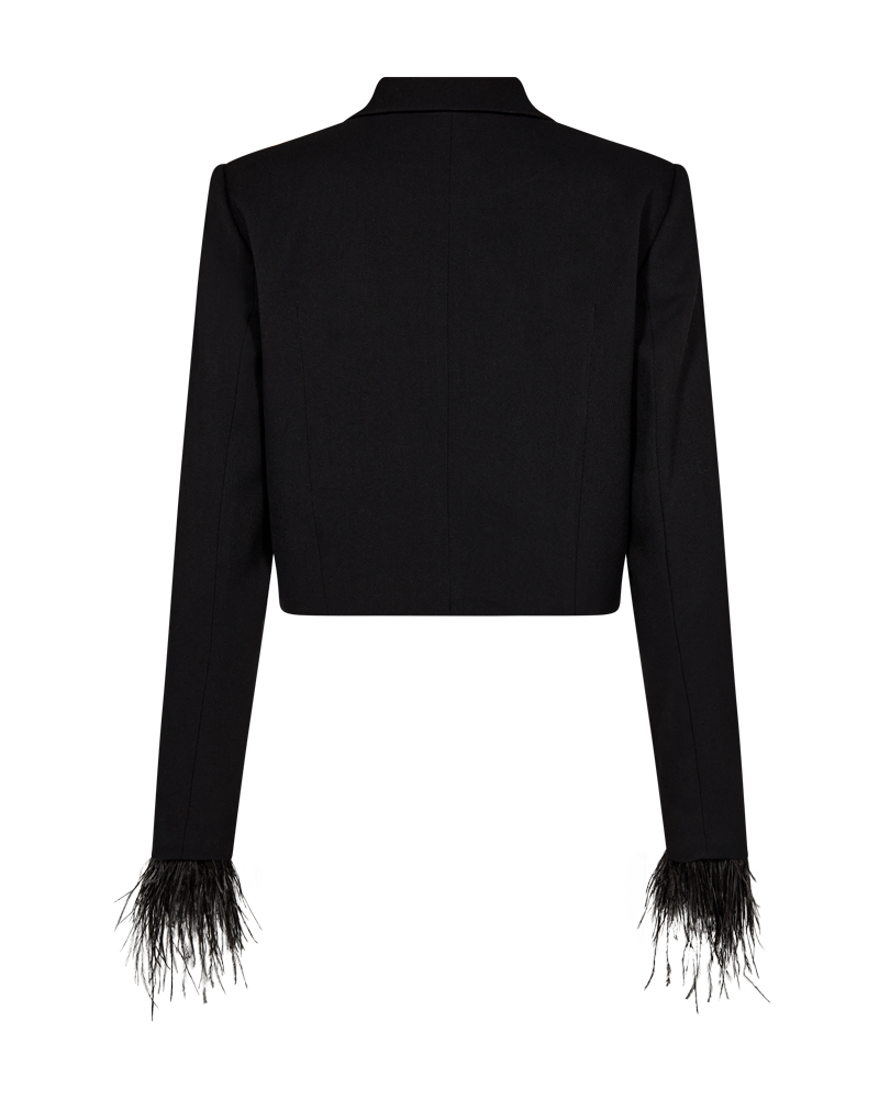 CMTailor - Korte blazer met franjes in het zwart