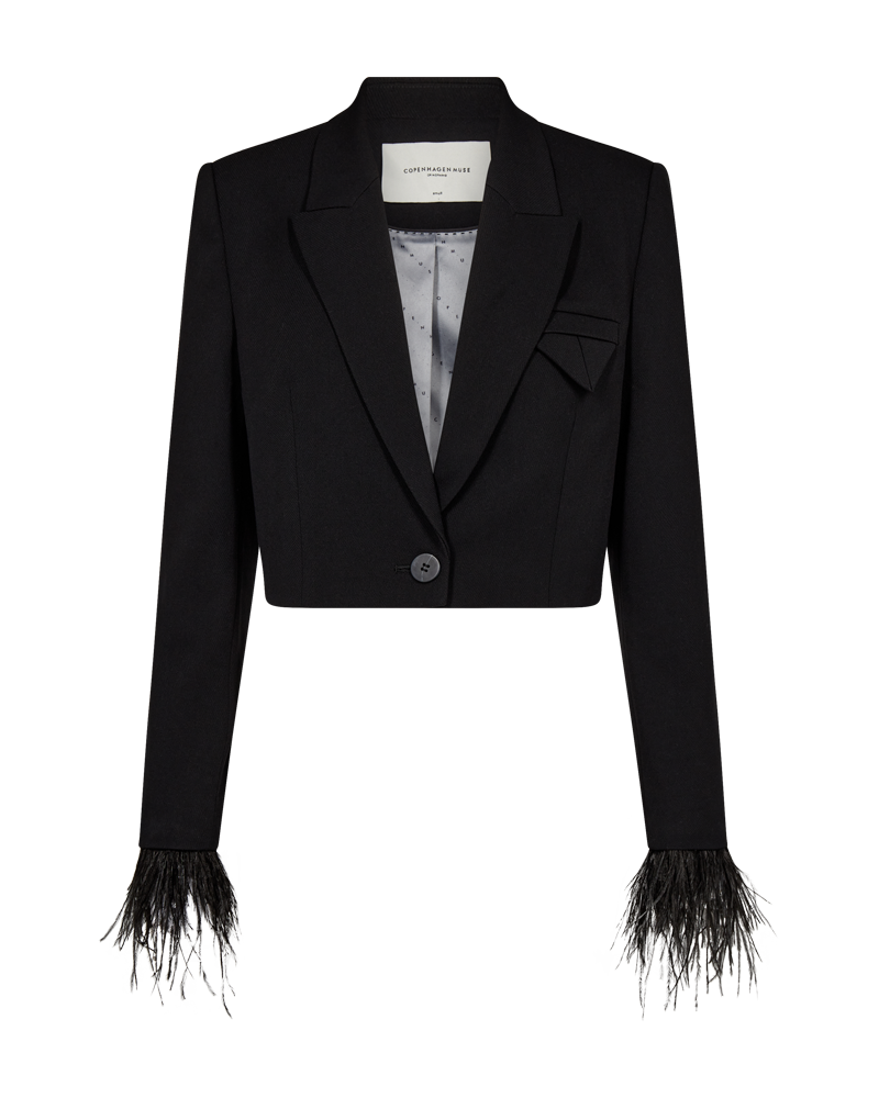 CMTailor - Korte blazer met franjes in het zwart