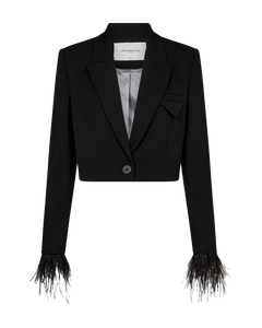 CMTailor - Korte blazer met franjes in het zwart