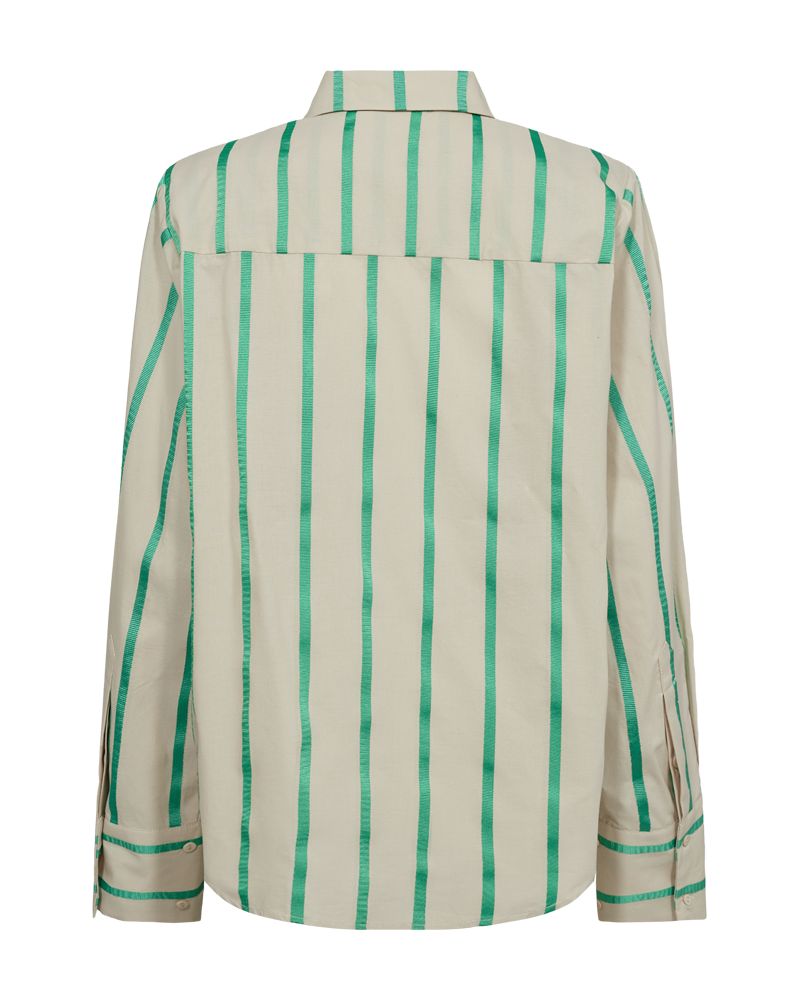CMKERMI - STRIPED SHIRT IN BEIGE AND GREEN