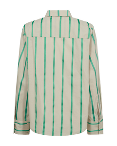 CMKERMI - STRIPED SHIRT IN BEIGE AND GREEN