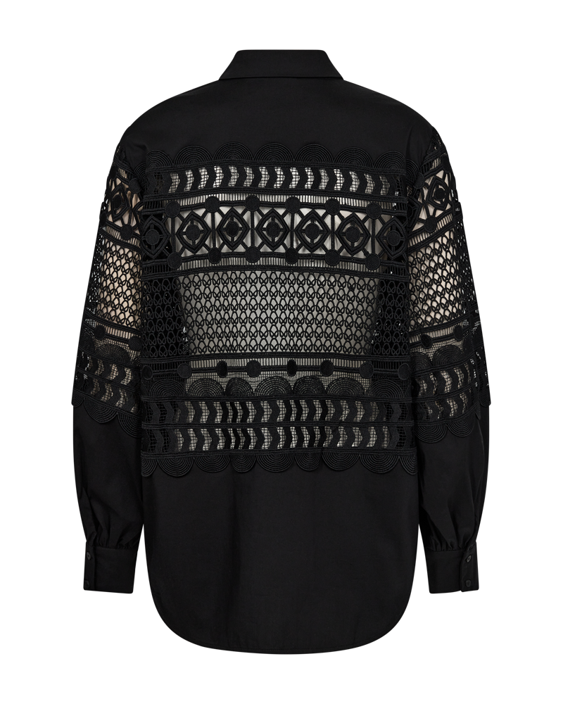 CMVITRA - LONG SHIRT WITH LACES IN BLACK