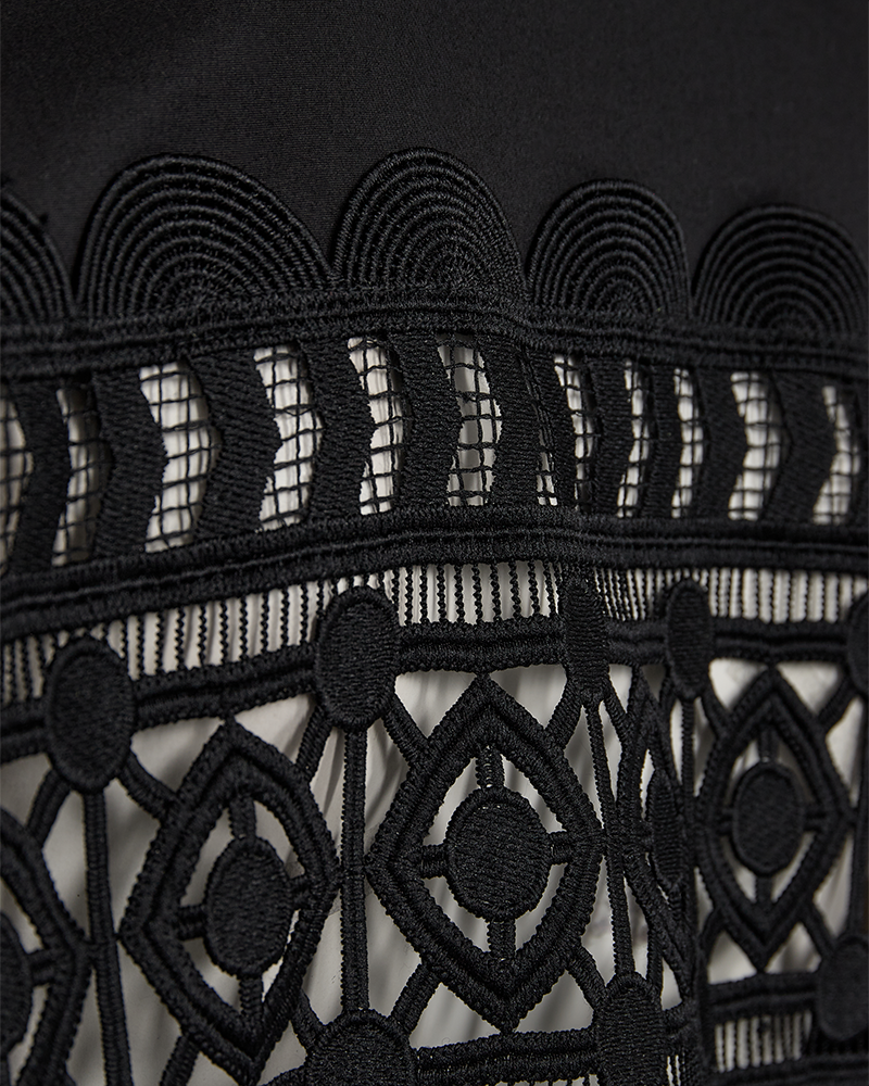 CMVITRA - LONG SHIRT WITH LACES IN BLACK