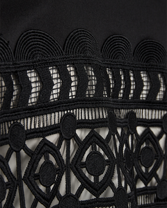 CMVITRA - LONG SHIRT WITH LACES IN BLACK