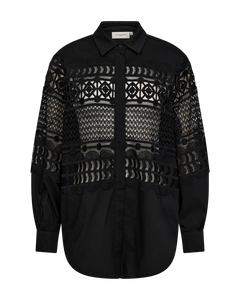 CMVITRA - LONG SHIRT WITH LACES IN BLACK