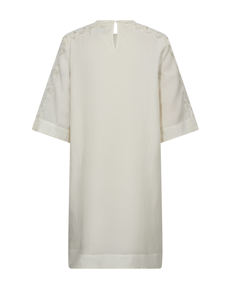 CMMOLLY - DRESS WITH LACES IN WHITE,OFF-WHITE