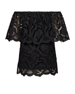 CMROTRA - OFF-SHOULDER TOP WITH LACES IN BLACK