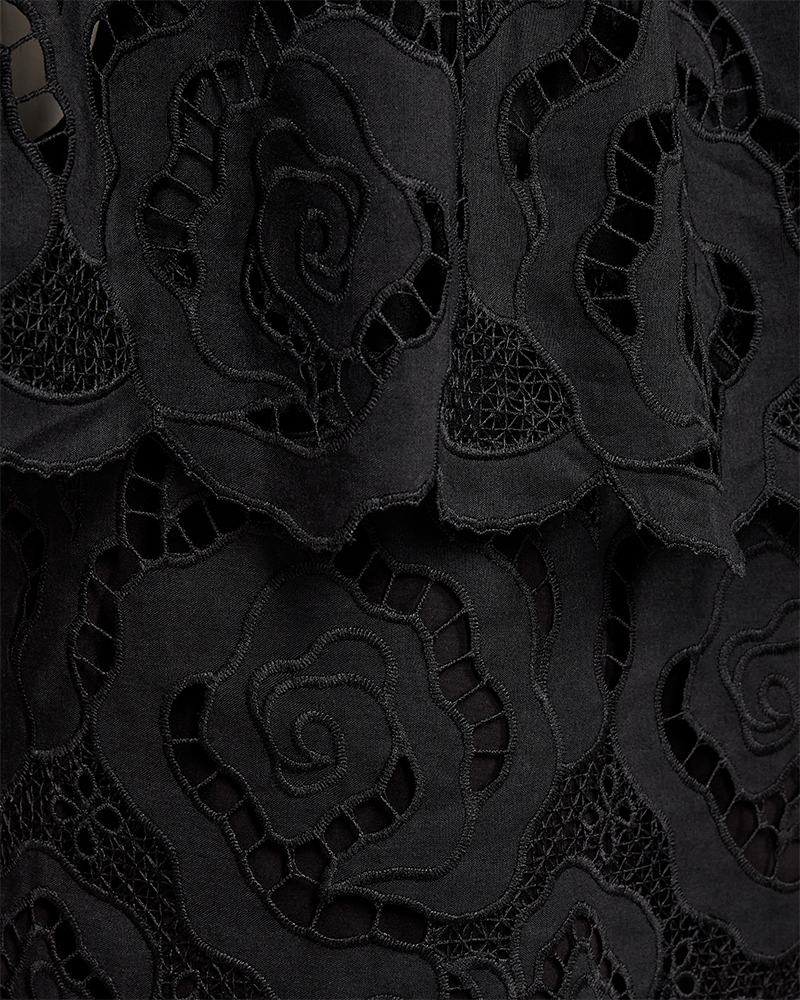 CMROTRA - OFF-SHOULDER TOP WITH LACES IN BLACK