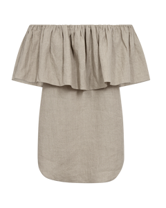 Cmnatuli - off -shoulder blouse in beige