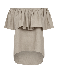 Cmnatuli - off -shoulder blouse in beige