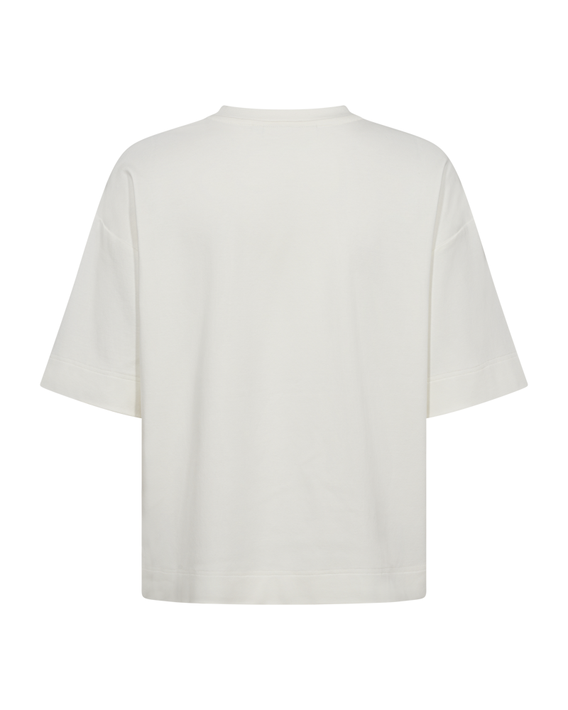CMMUSE  - T-SHIRT WITH PRINT IN WHITE,OFF-WHITE