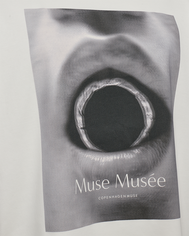 CMMUSE  - T-SHIRT WITH PRINT IN WHITE,OFF-WHITE