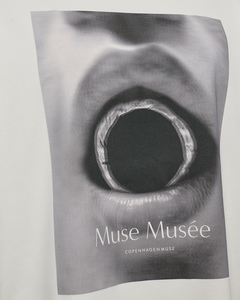 CMMUSE  - T-SHIRT WITH PRINT IN WHITE,OFF-WHITE