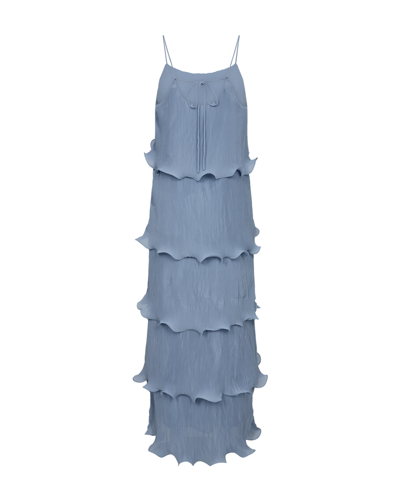 Cmkira - geplooide jurk in blauw