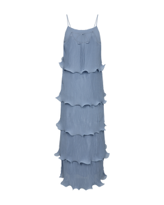 Cmkira - geplooide jurk in blauw