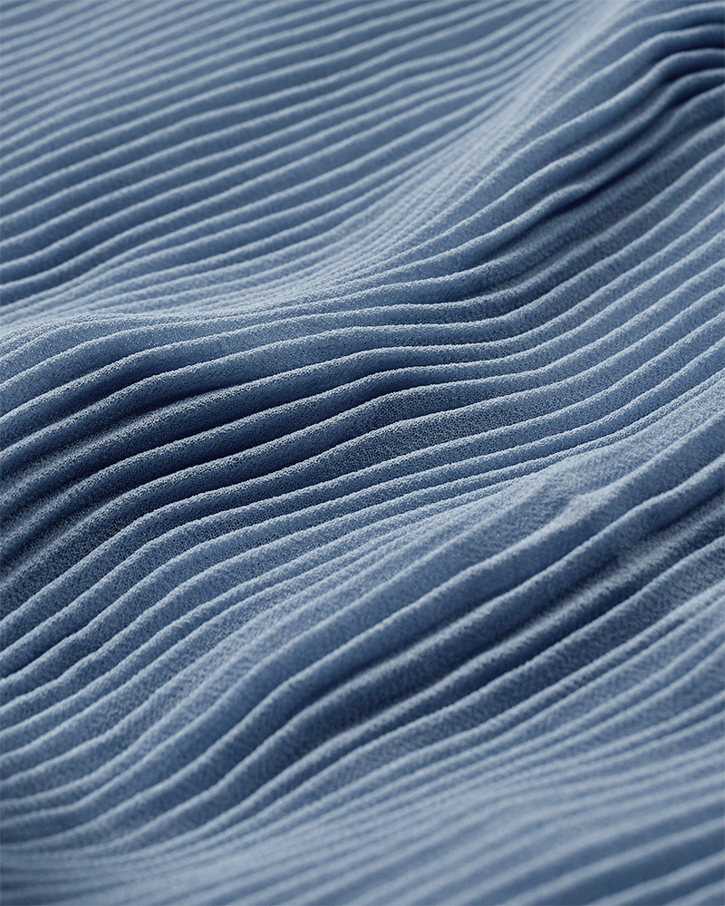 Cmkira - geplooide jurk in blauw