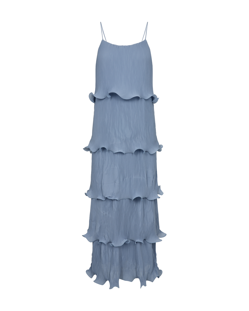 Cmkira - geplooide jurk in blauw