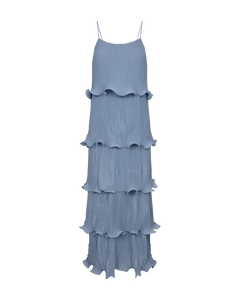 Cmkira - geplooide jurk in blauw