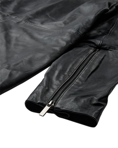 CMQUEEN - LEATHERBLAZER IN GREY AND BLACK