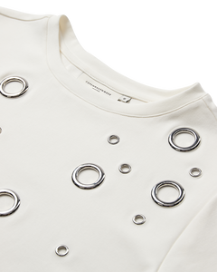 CMMUSE - T-SHIRT IN BEIGE,OFF-WHITE