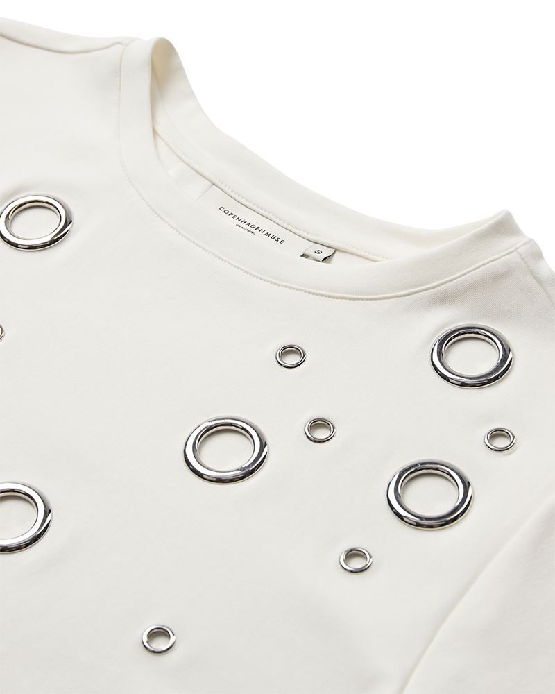 CMMUSE - T-SHIRT IN BEIGE,OFF-WHITE