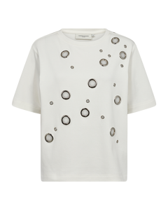 CMMUSE - T-SHIRT IN BEIGE,OFF-WHITE