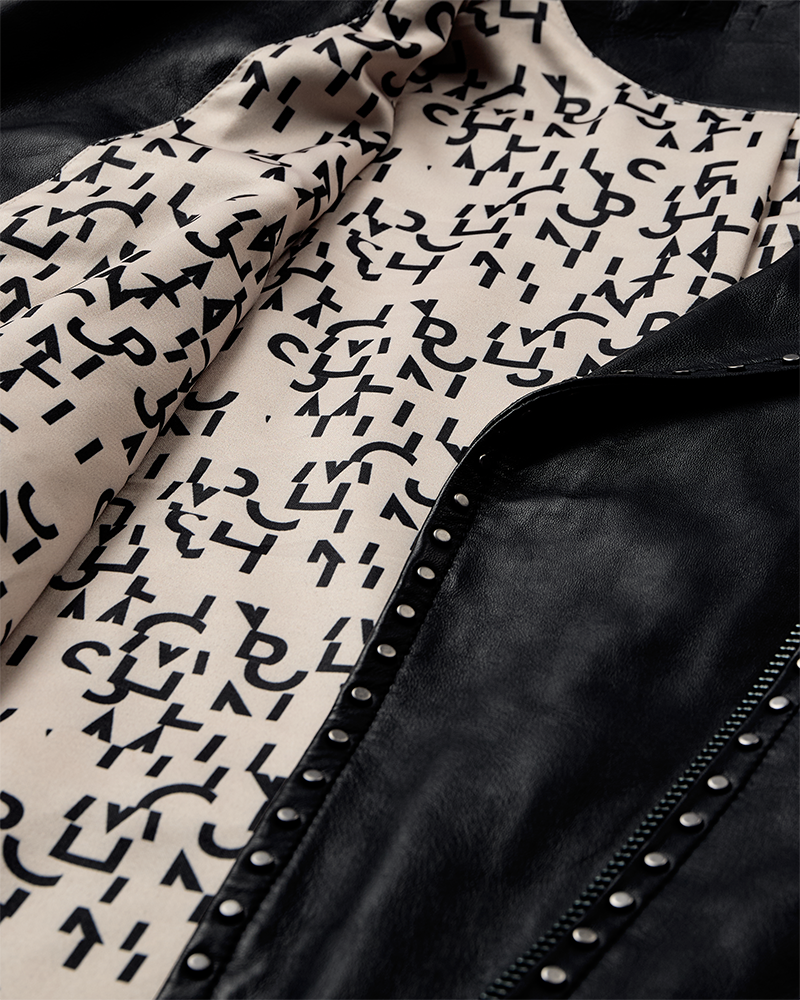 CMroyal - Biker -jas in Lambskin in zwart