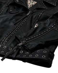 CMroyal - Biker -jas in Lambskin in zwart