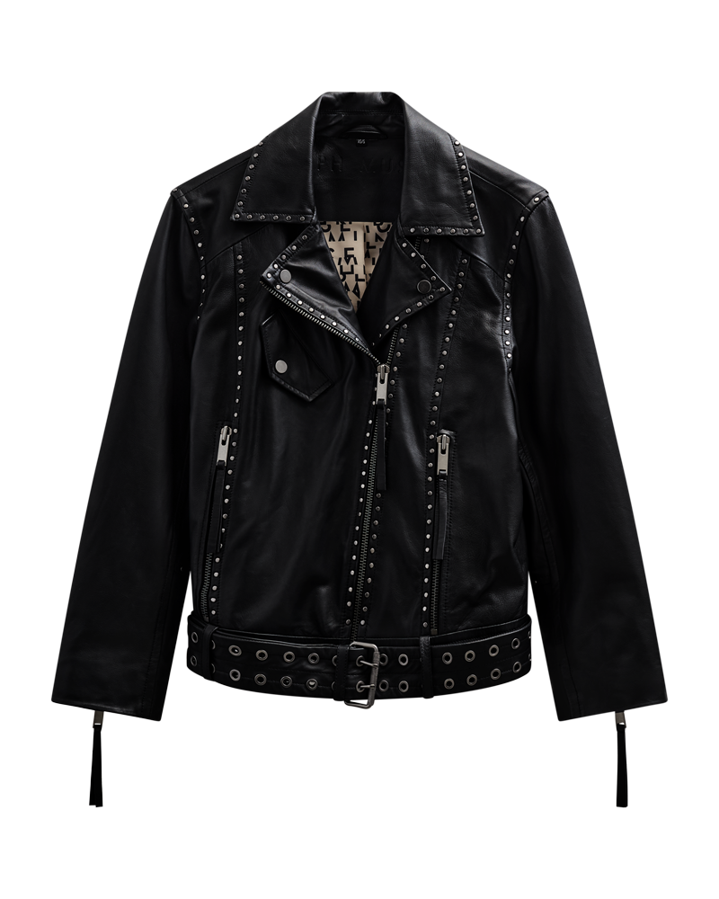 CMroyal - Biker -jas in Lambskin in zwart