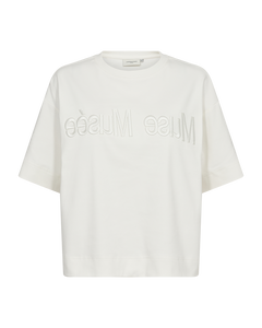 CMMUSE - T-SHIRT IN BEIGE,OFF-WHITE