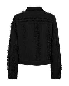CMISLA - JACKET WITH FRINGES IN BLACK