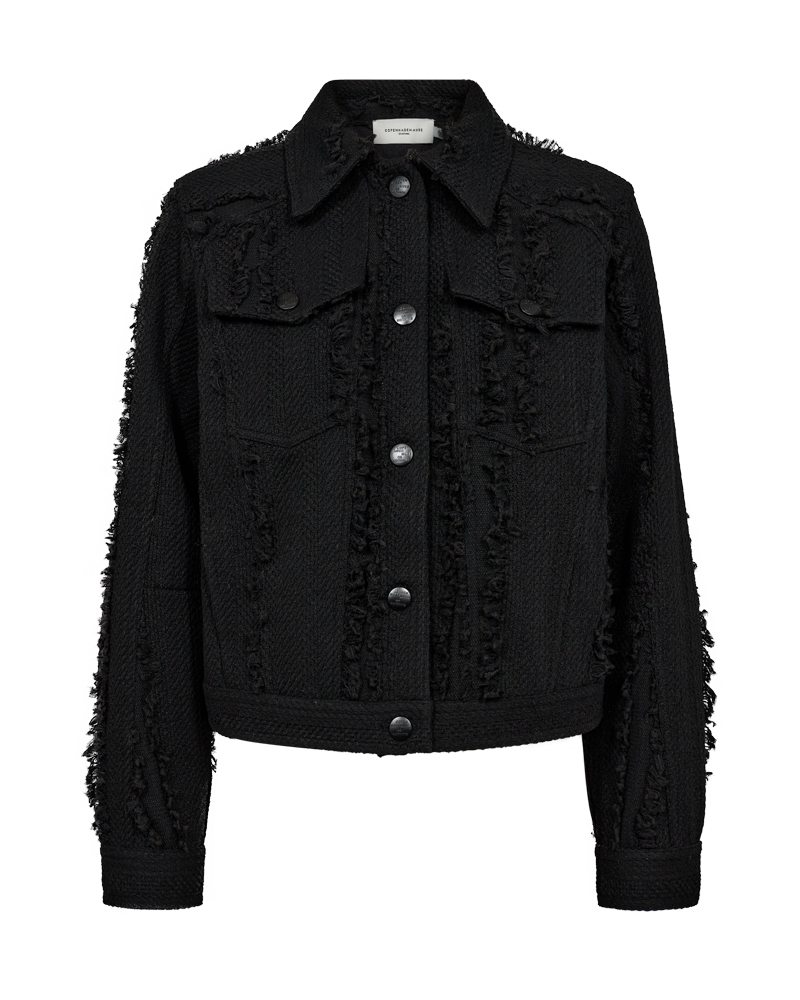 CMISLA - JACKET WITH FRINGES IN BLACK