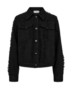 CMISLA - JACKET WITH FRINGES IN BLACK