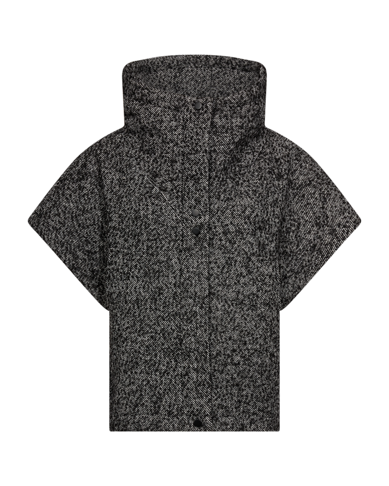 Cmnetwo - Oversize Waistcoat in zwart, gebroken wit