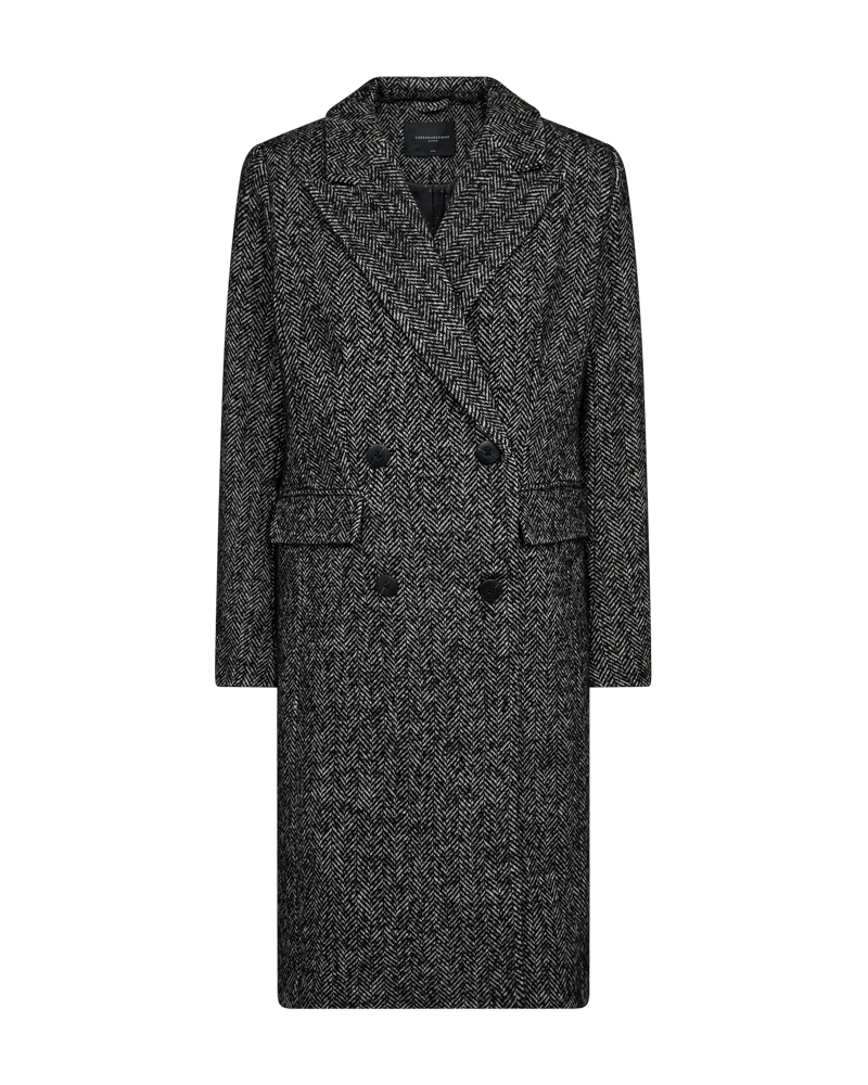 CMYAN - COAT IN BLACK,OFF-WHITE
