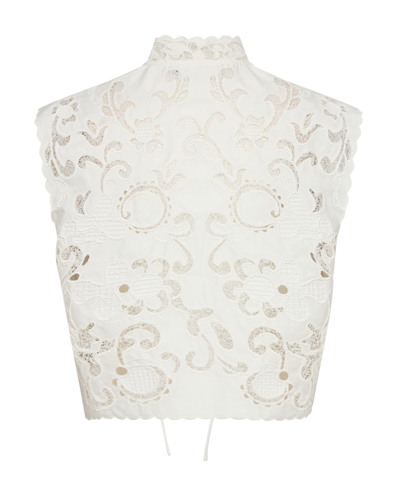CMBOOGA - Top in beige, gebroken wit