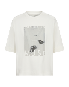 CMMUSE - T-SHIRT IN BEIGE,OFF-WHITE