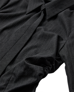 Cmtiedy - Bodystocking met stropdas in grijs en wit