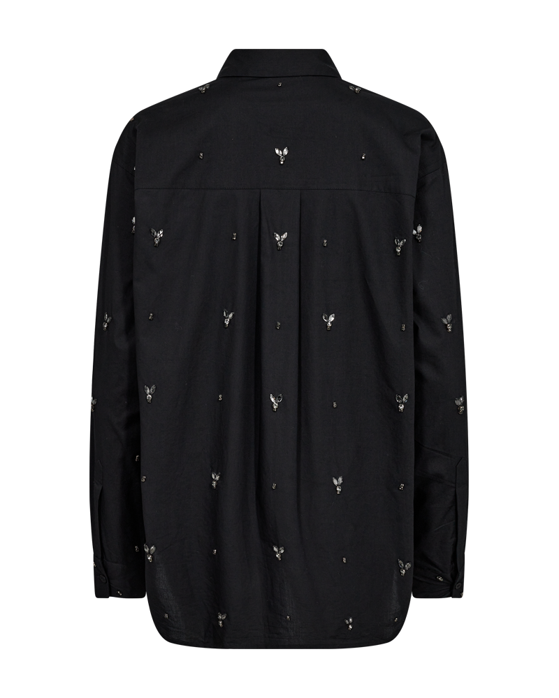 CMVATAN - SHIRT WITH RHINESTONES IN BLACK