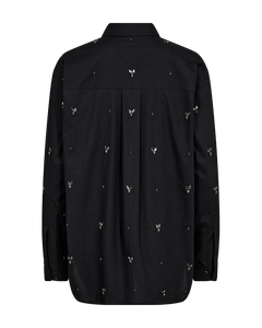 CMVATAN - SHIRT WITH RHINESTONES IN BLACK