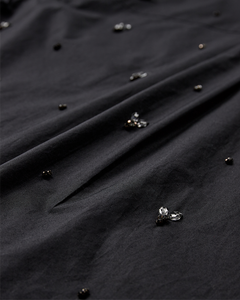 CMVATAN - SHIRT WITH RHINESTONES IN BLACK