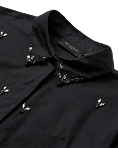 CMVATAN - SHIRT WITH RHINESTONES IN BLACK