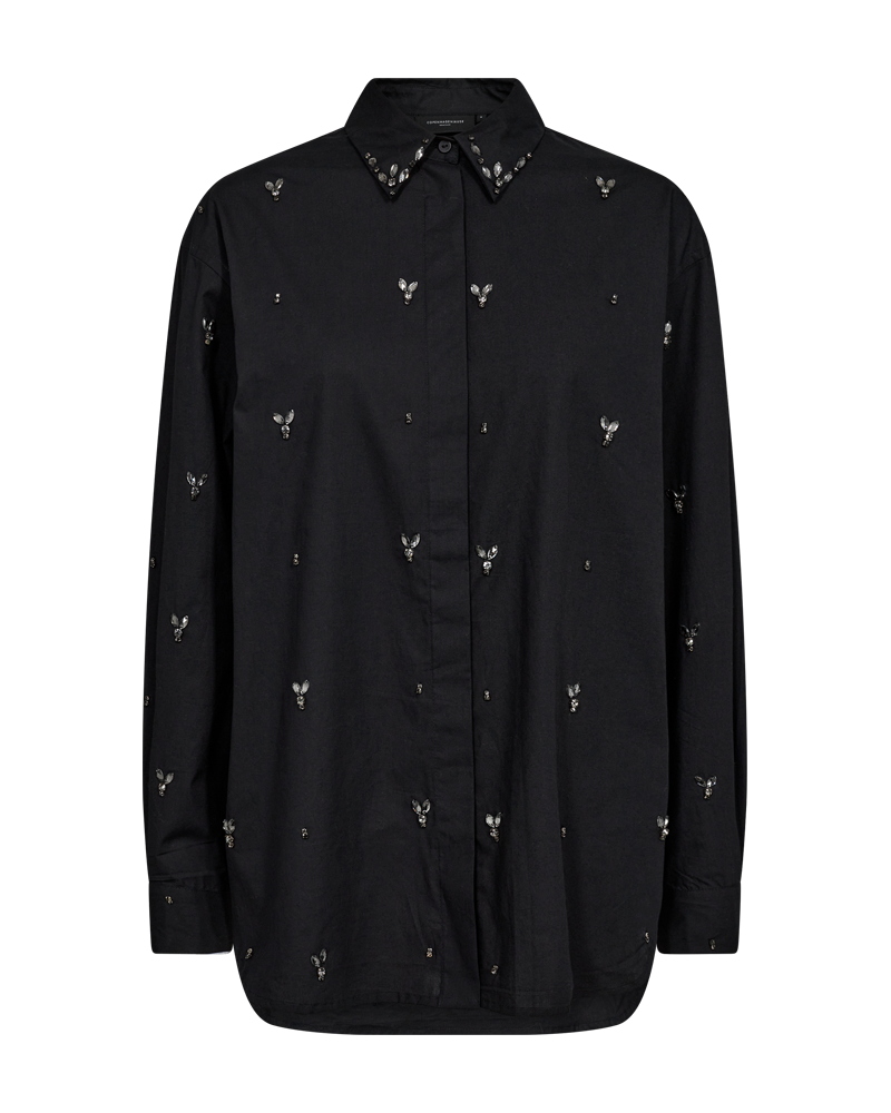 CMVATAN - SHIRT WITH RHINESTONES IN BLACK