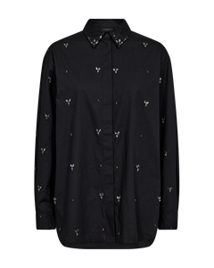 CMVATAN - SHIRT WITH RHINESTONES IN BLACK