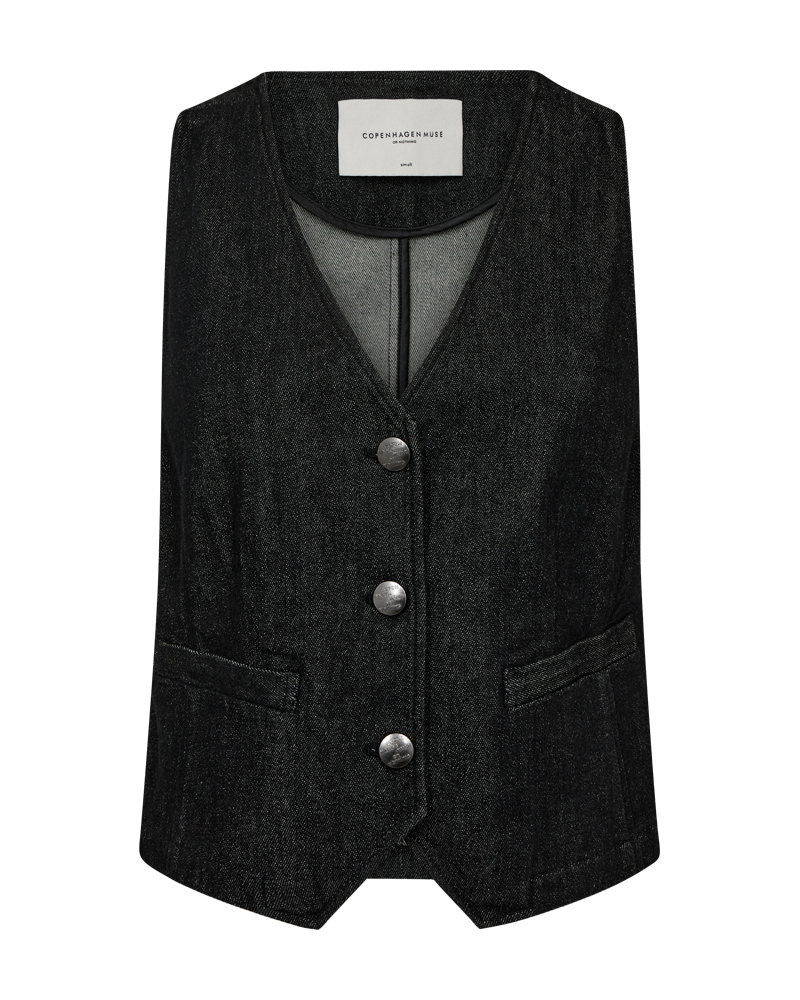 Cmjean - denimwaistcoat in zwart