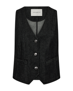 Cmjean - denimwaistcoat in zwart