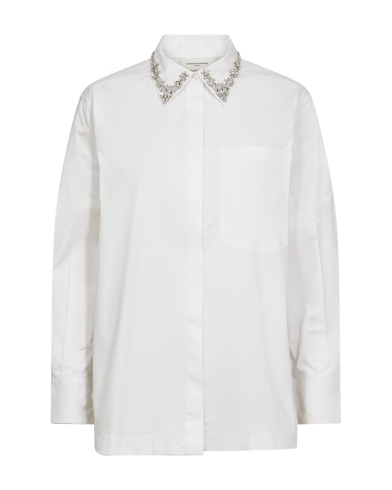 CMSPIKA - SHIRT WITH RHINESTONES IN WHITE