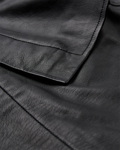 CMROYAL - LEATHER SKIRT IN BLACK
