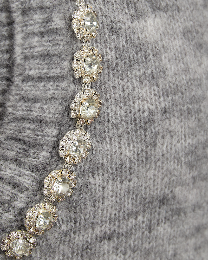 CMIBRA - WAISTCOAT WITH RHINESTONES IN GREY